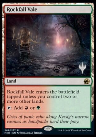 Rockfall Vale (Promo Pack) [Innistrad: Midnight Hunt Promos] MTG Single Magic: The Gathering  | Multizone: Comics And Games