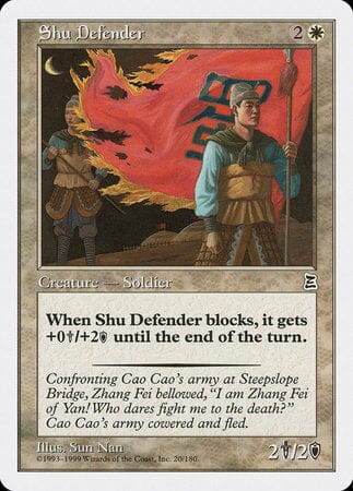 Shu Defender [Portal Three Kingdoms] MTG Single Magic: The Gathering  | Multizone: Comics And Games