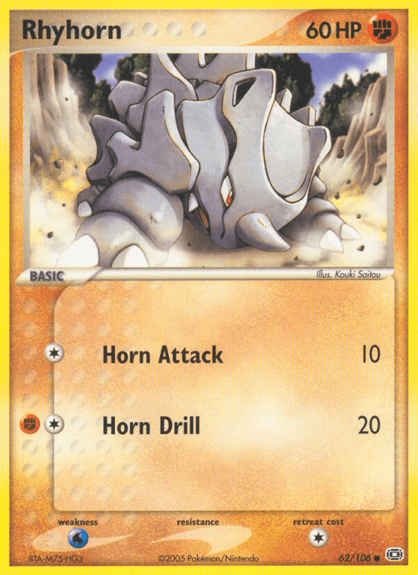 Rhyhorn (62/106) [EX: Emerald] Pokemon Single Pokémon  | Multizone: Comics And Games