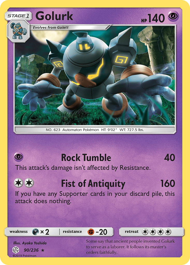Golurk (90/236) [Sun & Moon: Cosmic Eclipse] Pokemon Single Pokémon  | Multizone: Comics And Games