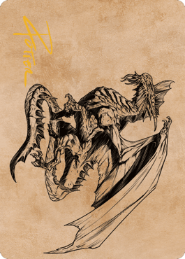 Ancient Silver Dragon Art Card (47) (Gold-Stamped Signature) [Commander Legends: Battle for Baldur's Gate Art Series] MTG Single Magic: The Gathering  | Multizone: Comics And Games