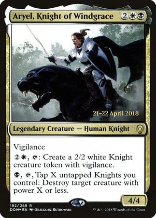 Aryel, Knight of Windgrace [Dominaria Promos] MTG Single Magic: The Gathering  | Multizone: Comics And Games