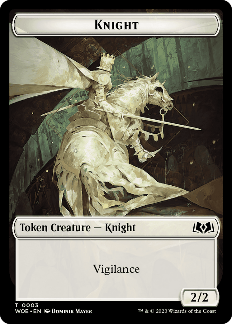 Knight // Food (0010) Double-Sided Token [Wilds of Eldraine Tokens] | Multizone: Comics And Games