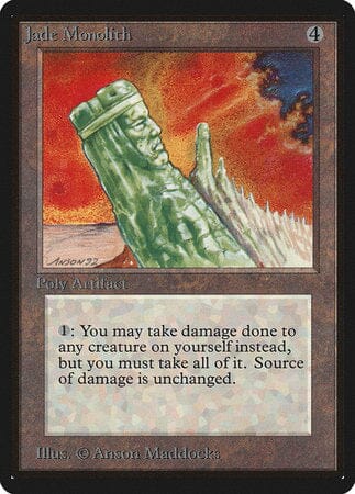 Jade Monolith [Limited Edition Beta] MTG Single Magic: The Gathering  | Multizone: Comics And Games