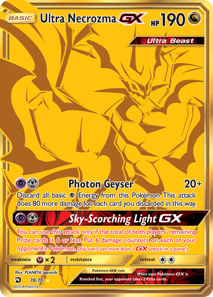 Ultra Necrozma GX (78/70) [Sun & Moon: Dragon Majesty] Pokemon Single Pokémon  | Multizone: Comics And Games