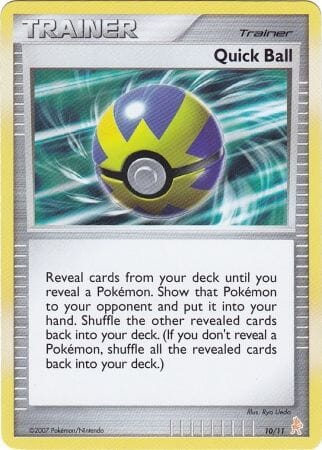 Quick Ball (10/11) [Diamond & Pearl: Trainer Kit - Lucario] Pokemon Single Pokémon  | Multizone: Comics And Games