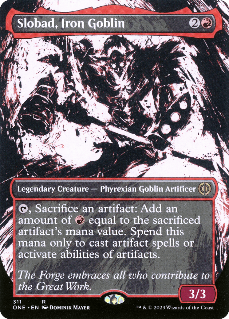 Slobad, Iron Goblin (Borderless Ichor) [Phyrexia: All Will Be One] MTG Single Magic: The Gathering  | Multizone: Comics And Games