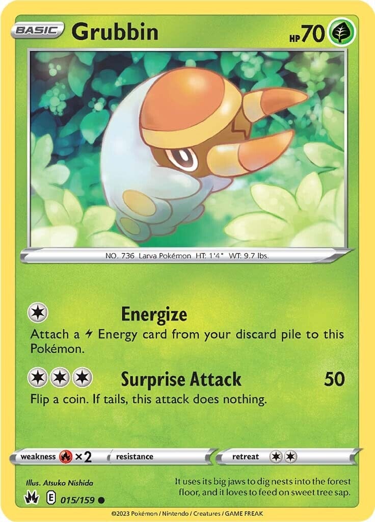 Grubbin (015/159) [Sword & Shield: Crown Zenith] Pokemon Single Pokémon  | Multizone: Comics And Games