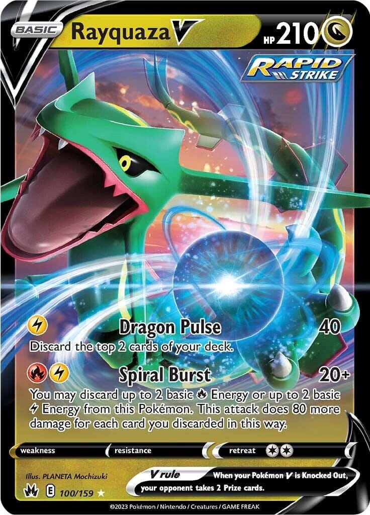 Rayquaza V (100/159) [Sword & Shield: Crown Zenith] Pokemon Single Pokémon  | Multizone: Comics And Games