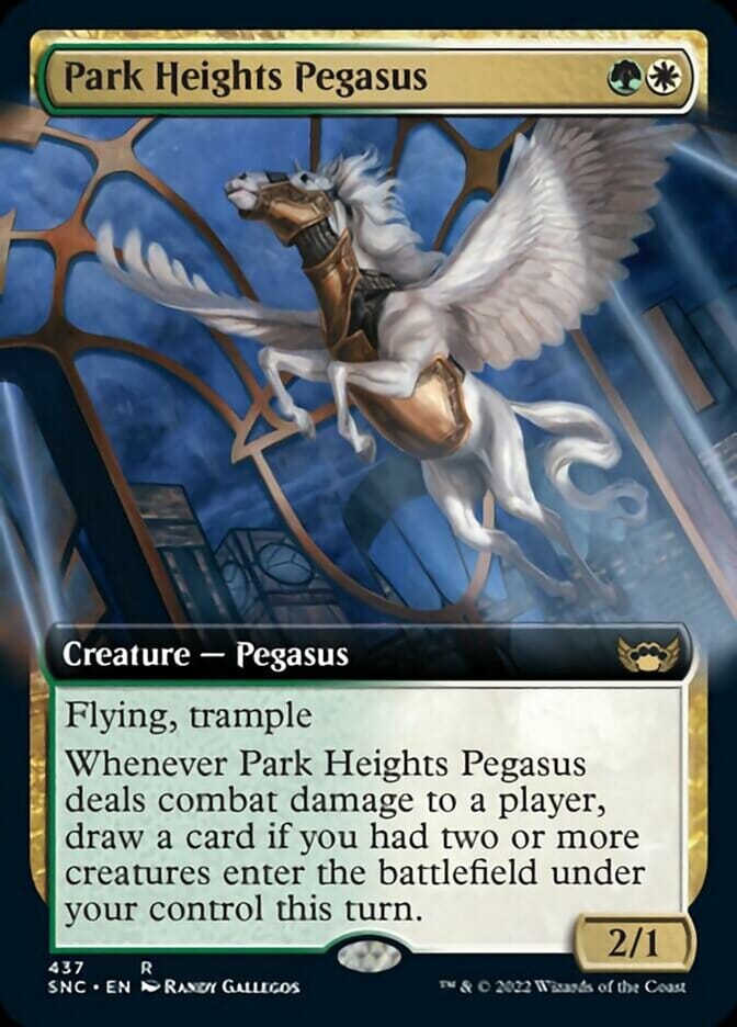 Park Heights Pegasus (Extended Art) [Streets of New Capenna] MTG Single Magic: The Gathering  | Multizone: Comics And Games