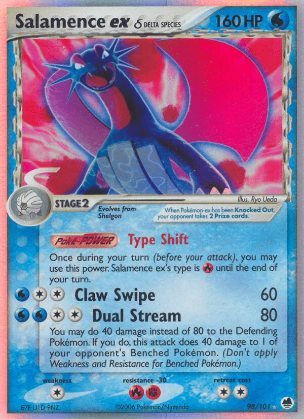 Salamence ex (98/101) (Delta Species) [EX: Dragon Frontiers] Pokemon Single Pokémon  | Multizone: Comics And Games