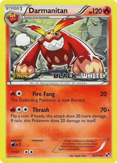 Darmanitan (25/114) (Staff Prerelease Promo) [Black & White: Black Star Promos] Pokemon Single Pokémon  | Multizone: Comics And Games