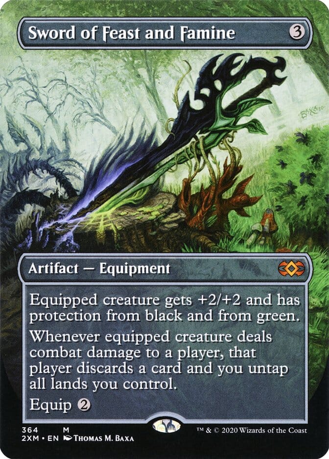 Sword of Feast and Famine (Borderless) [Double Masters] MTG Single Magic: The Gathering  | Multizone: Comics And Games