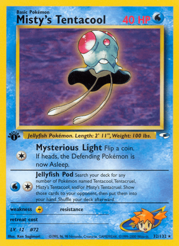 Misty's Tentacool (32/132) [Gym Heroes 1st Edition] Pokemon Single Pokémon  | Multizone: Comics And Games