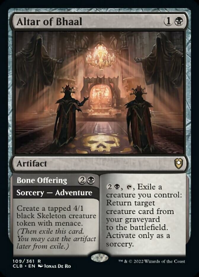 Altar of Bhaal // Bone Offering [Commander Legends: Battle for Baldur's Gate] MTG Single Magic: The Gathering  | Multizone: Comics And Games