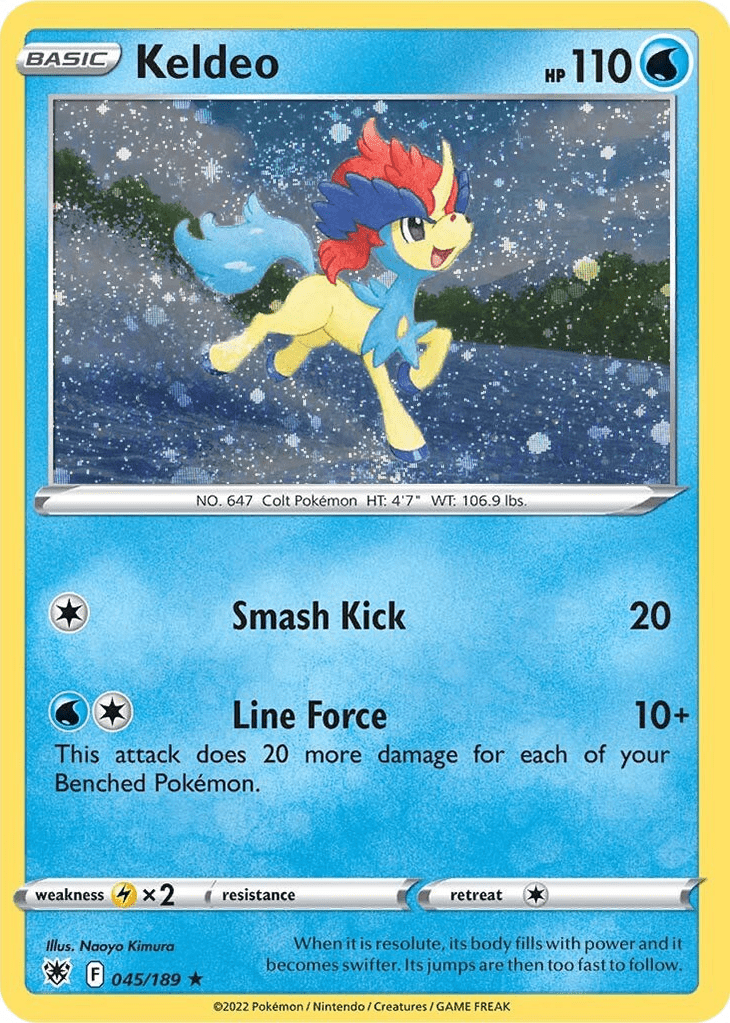 Keldeo (045/189) (Cosmos Holo) [Sword & Shield: Astral Radiance] Pokemon Single Pokémon  | Multizone: Comics And Games