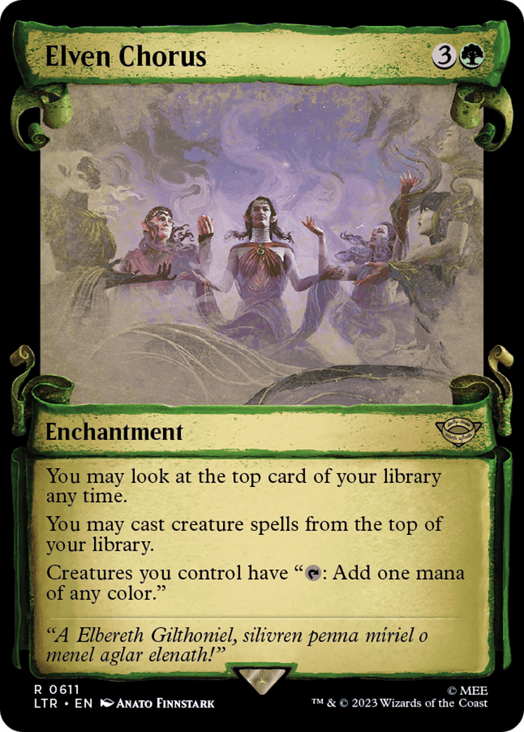 Elven Chorus [The Lord of the Rings: Tales of Middle-Earth Showcase Scrolls] MTG Single Magic: The Gathering  | Multizone: Comics And Games