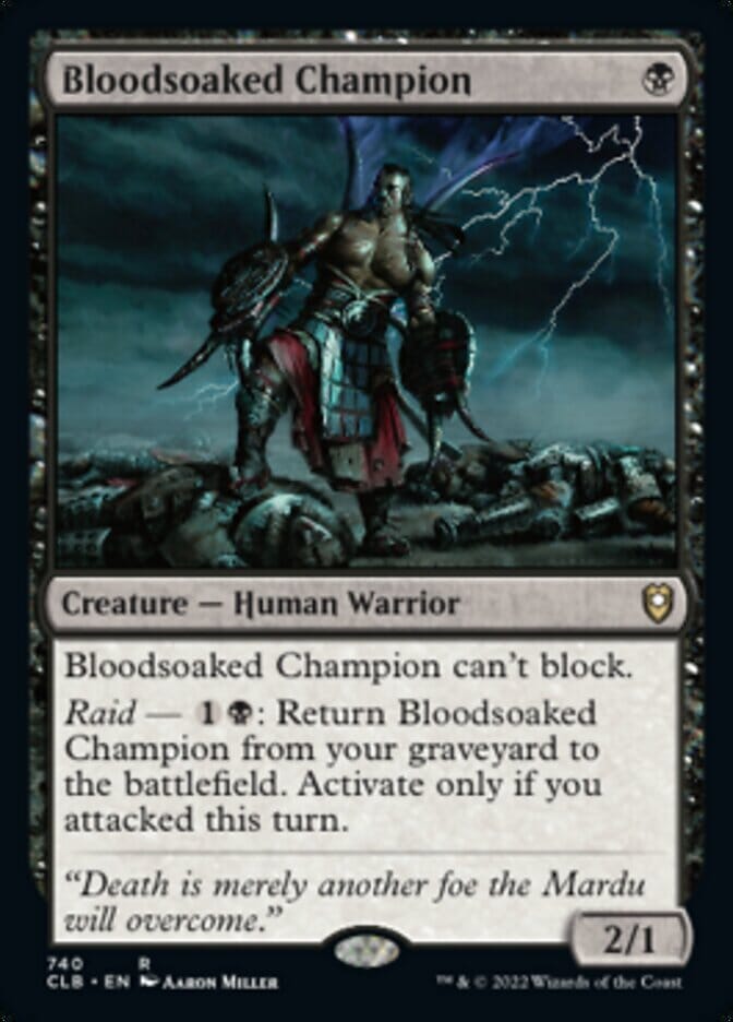 Bloodsoaked Champion [Commander Legends: Battle for Baldur's Gate] MTG Single Magic: The Gathering  | Multizone: Comics And Games