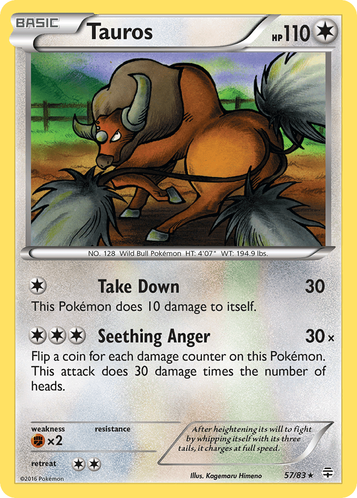 Tauros (57/83) [XY: Generations] Pokemon Single Pokémon  | Multizone: Comics And Games