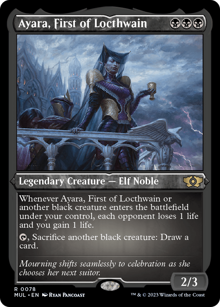 Ayara, First of Locthwain (Foil Etched) [Multiverse Legends] MTG Single Magic: The Gathering  | Multizone: Comics And Games
