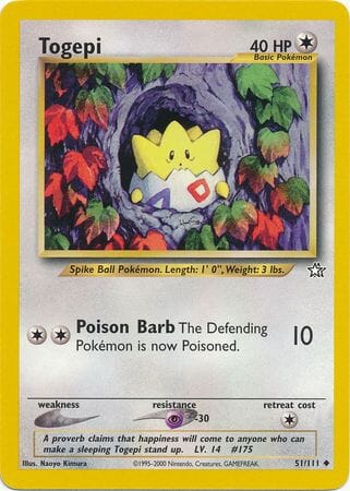 Togepi (51/111) [Neo Genesis Unlimited] Pokemon Single Pokémon  | Multizone: Comics And Games