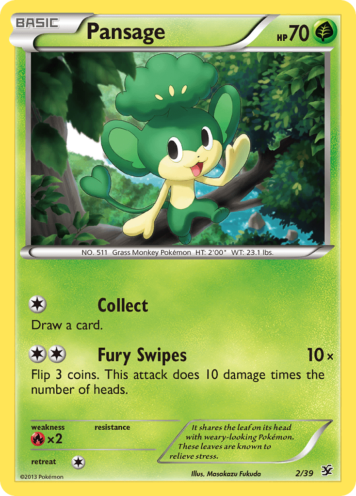 Pansage (2/39) [XY: Kalos Starter Set] Pokemon Single Pokémon  | Multizone: Comics And Games