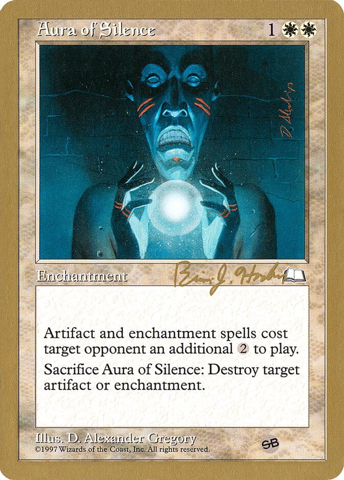 Aura of Silence (Brian Hacker) (SB) [World Championship Decks 1998] MTG Single Magic: The Gathering  | Multizone: Comics And Games