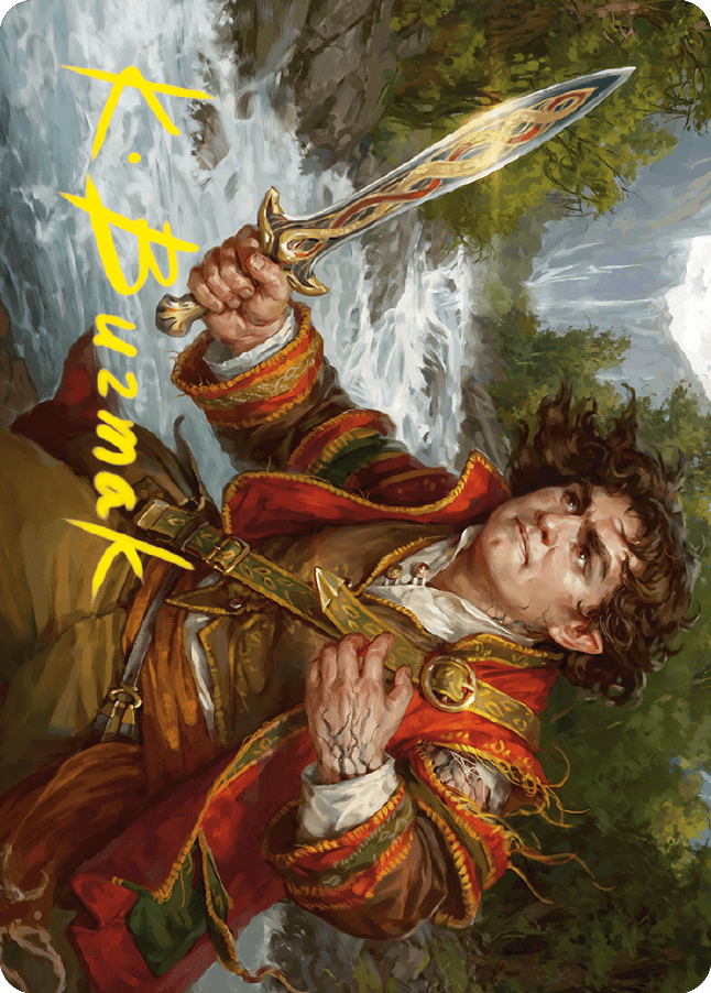 Frodo Baggins Art Card (16/81) (Gold-Stamped Signature) [The Lord of the Rings: Tales of Middle-earth Art Series] MTG Single Magic: The Gathering  | Multizone: Comics And Games