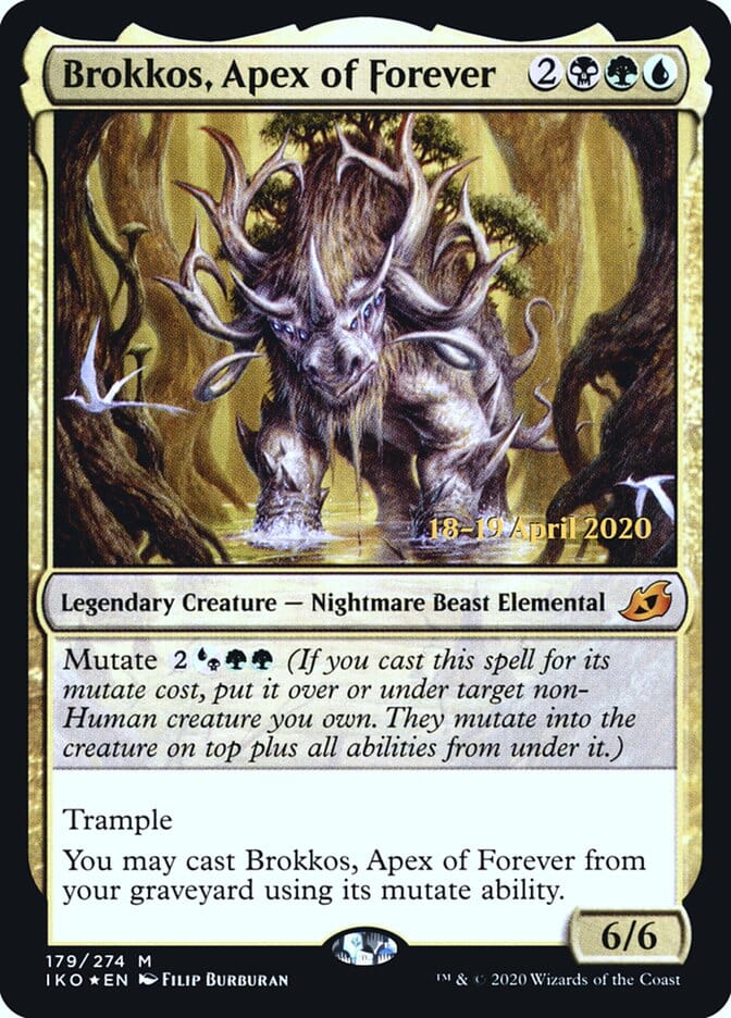 Brokkos, Apex of Forever [Ikoria: Lair of Behemoths Prerelease Promos] MTG Single Magic: The Gathering  | Multizone: Comics And Games