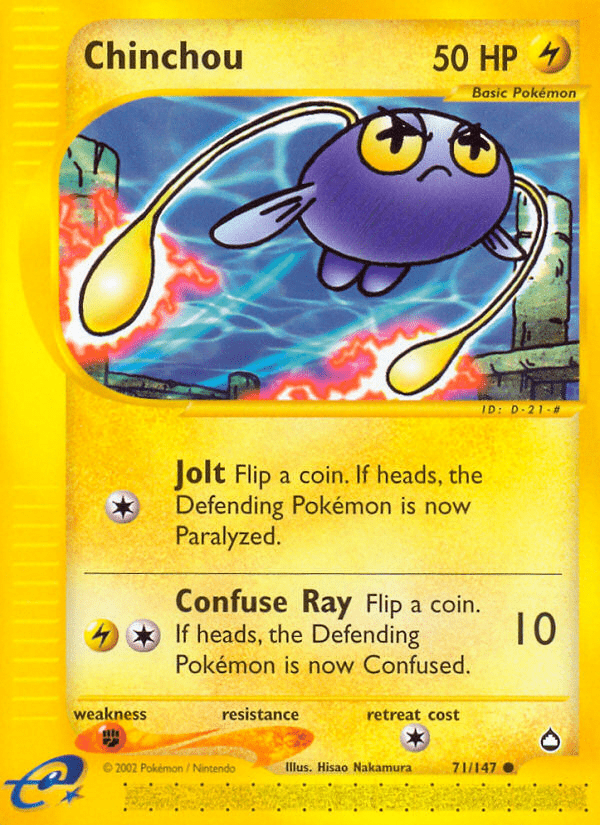 Chinchou (71/147) [Aquapolis] Pokemon Single Pokémon  | Multizone: Comics And Games