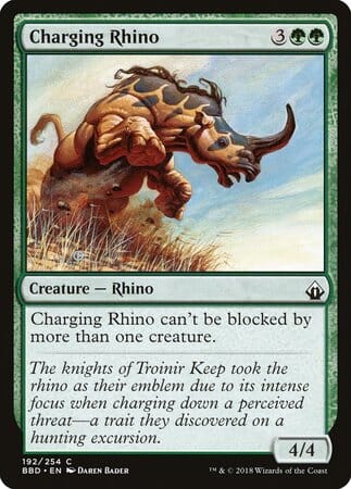 Charging Rhino [Battlebond] MTG Single Magic: The Gathering  | Multizone: Comics And Games