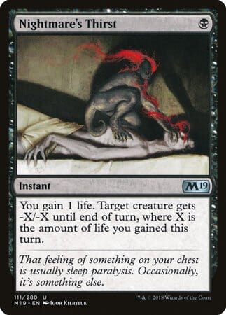 Nightmare's Thirst [Core Set 2019] MTG Single Magic: The Gathering  | Multizone: Comics And Games