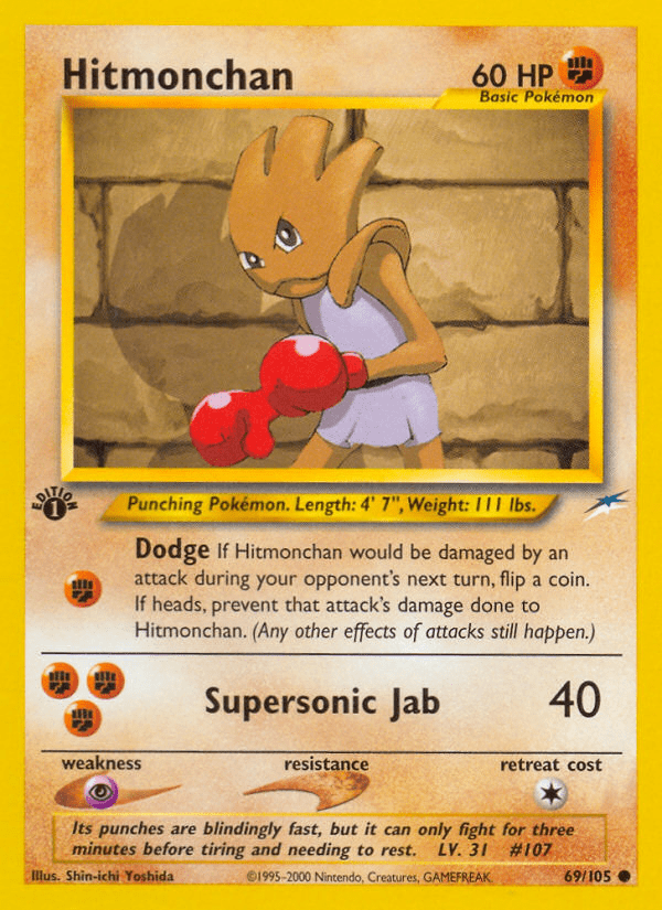 Hitmonchan (69/105) [Neo Destiny 1st Edition] Pokemon Single Pokémon  | Multizone: Comics And Games