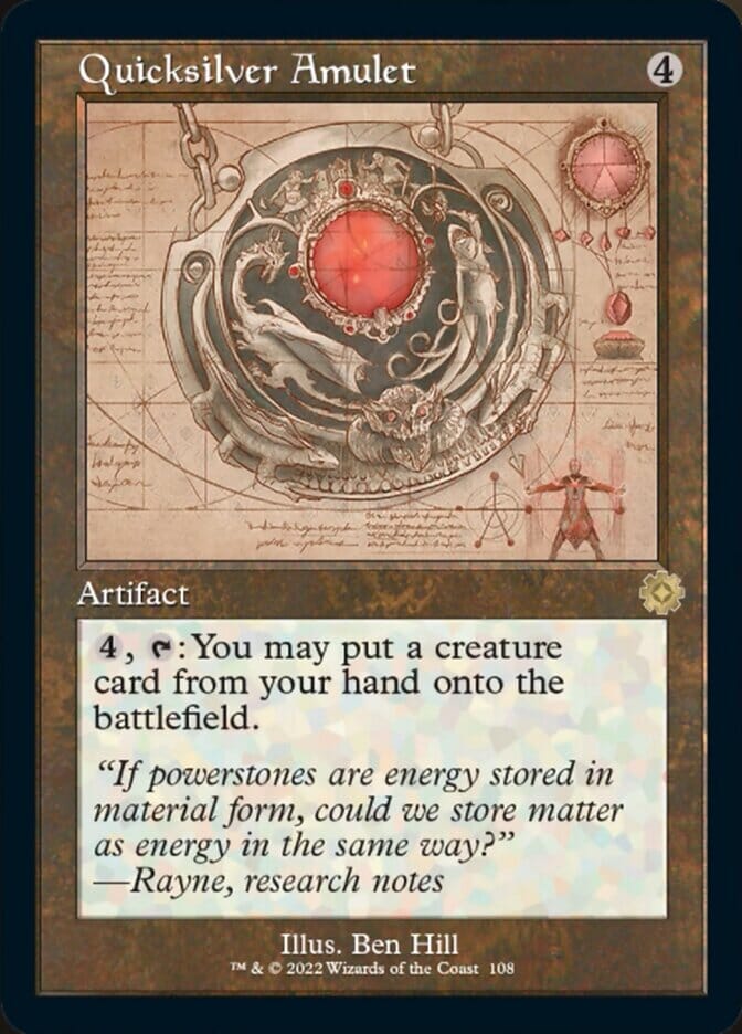 Quicksilver Amulet (Retro Schematic) [The Brothers' War Retro Artifacts] MTG Single Magic: The Gathering  | Multizone: Comics And Games