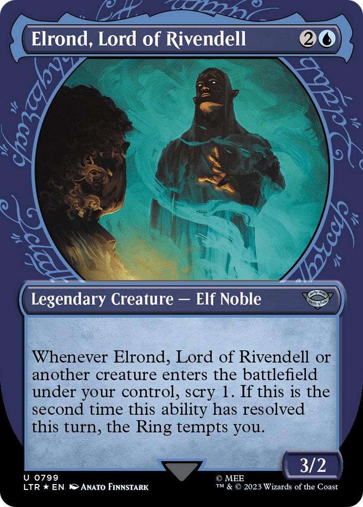 Elrond, Lord of Rivendell (Showcase) (Surge Foil) [The Lord of the Rings: Tales of Middle-Earth] | Multizone: Comics And Games