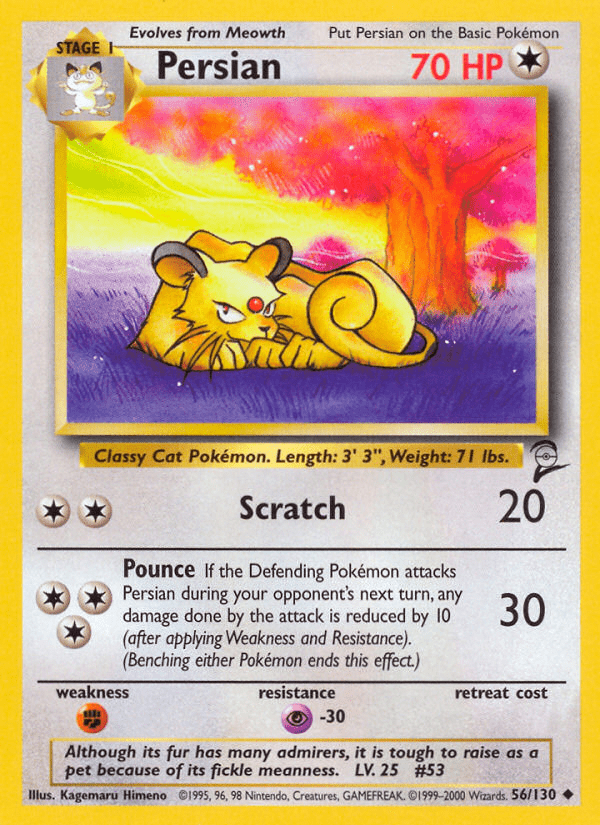 Persian (56/130) [Base Set 2] Pokemon Single Pokémon  | Multizone: Comics And Games
