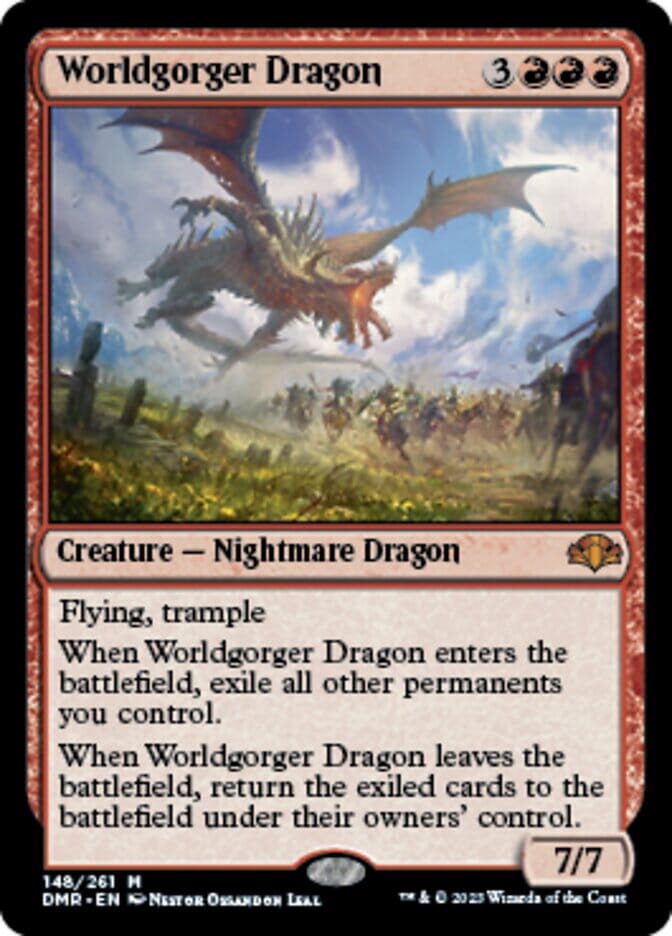 Worldgorger Dragon [Dominaria Remastered] MTG Single Magic: The Gathering  | Multizone: Comics And Games