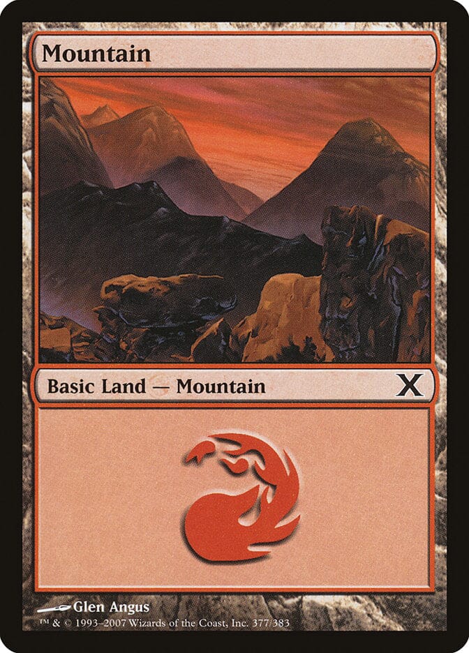 Mountain (377) [Tenth Edition] MTG Single Magic: The Gathering  | Multizone: Comics And Games
