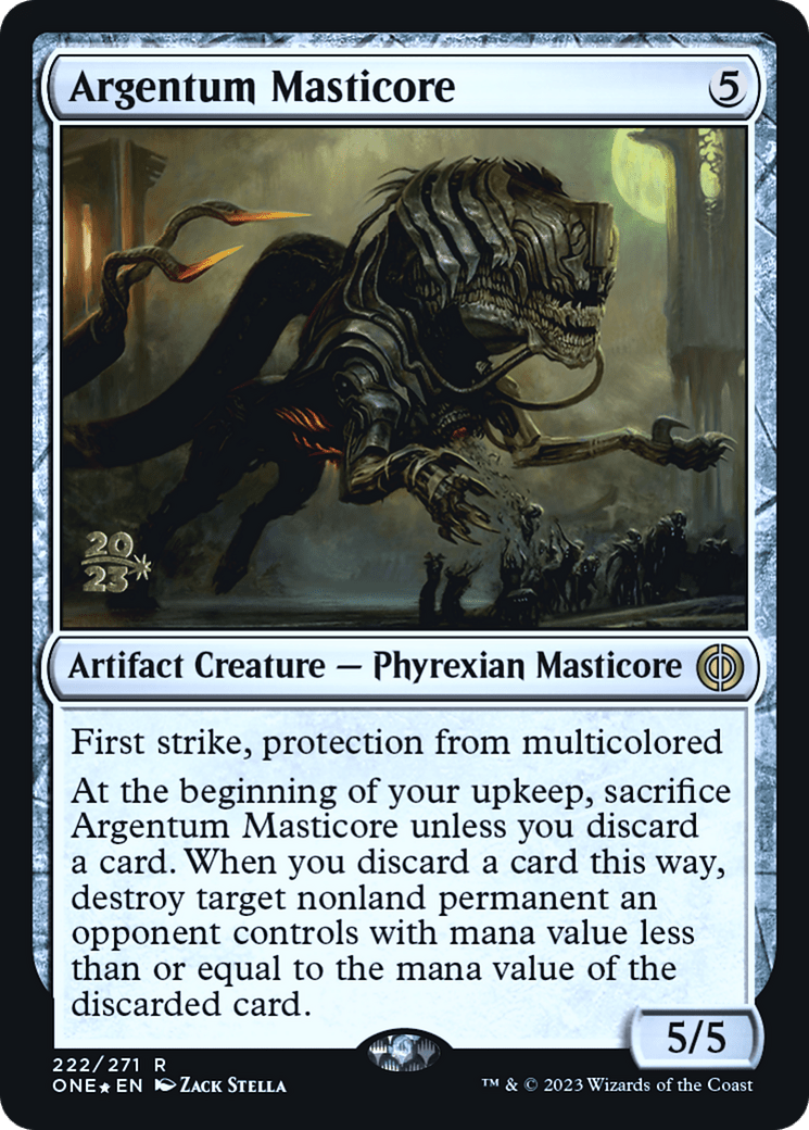 Argentum Masticore [Phyrexia: All Will Be One Prerelease Promos] MTG Single Magic: The Gathering  | Multizone: Comics And Games
