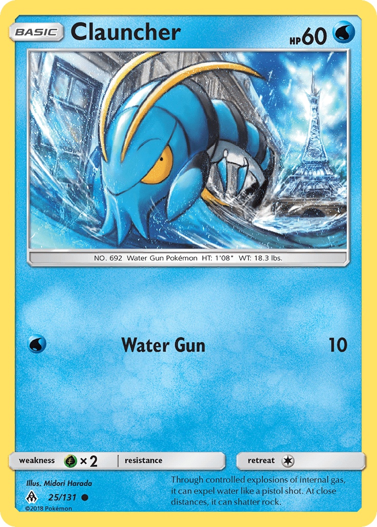 Clauncher (25/131) [Sun & Moon: Forbidden Light] Pokemon Single Pokémon  | Multizone: Comics And Games
