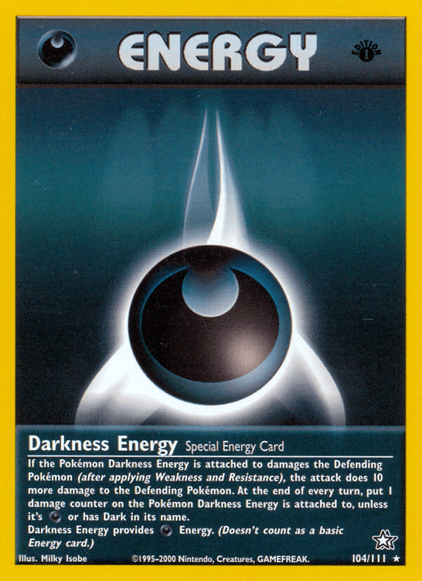 Darkness Energy (104/111) [Neo Genesis 1st Edition] Pokemon Single Pokémon  | Multizone: Comics And Games