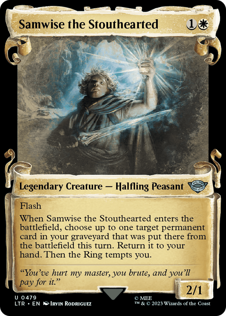 Samwise the Stouthearted [The Lord of the Rings: Tales of Middle-Earth Showcase Scrolls] MTG Single Magic: The Gathering  | Multizone: Comics And Games