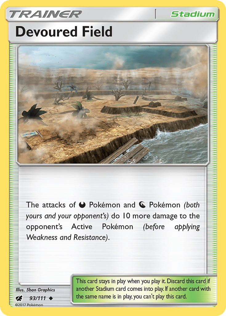 Devoured Field (93/111) [Sun & Moon: Crimson Invasion] Pokemon Single Pokémon  | Multizone: Comics And Games