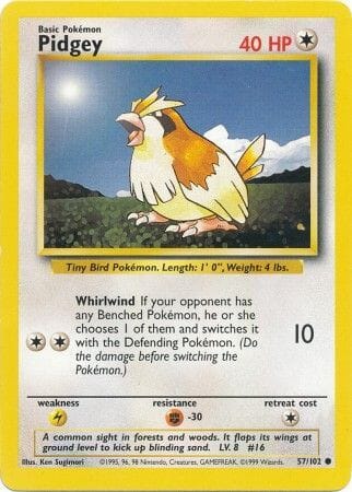 Pidgey (57/102) [Base Set Unlimited] Pokemon Single Pokémon  | Multizone: Comics And Games