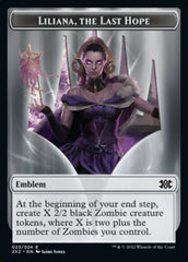 Liliana, the Last Hope Emblem // Spirit Double-sided Token [Double Masters 2022 Tokens] | Multizone: Comics And Games