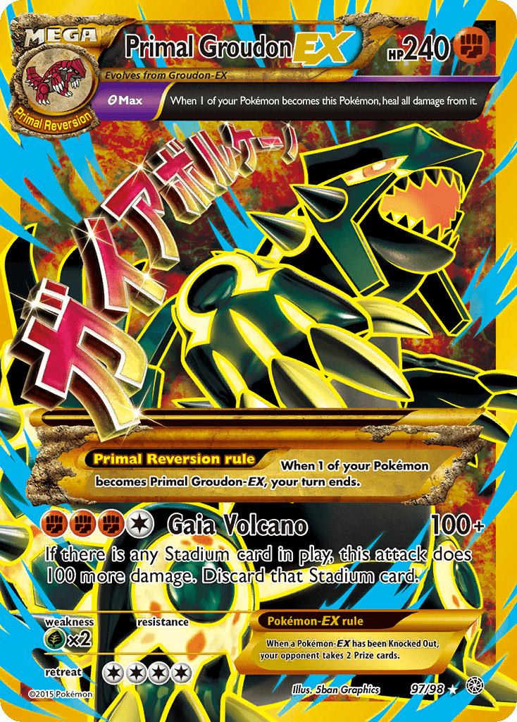 Primal Groudon EX (97/98) [XY: Ancient Origins] Pokemon Single Pokémon  | Multizone: Comics And Games