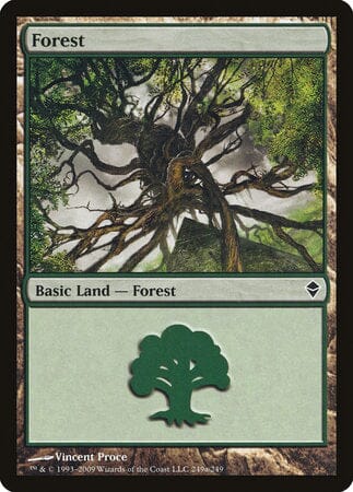 Forest (249a) [Zendikar] MTG Single Magic: The Gathering  | Multizone: Comics And Games