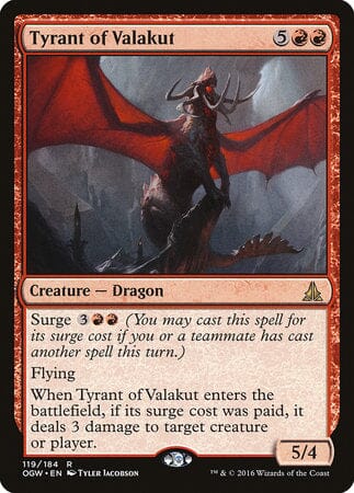 Tyrant of Valakut [Oath of the Gatewatch] MTG Single Magic: The Gathering  | Multizone: Comics And Games