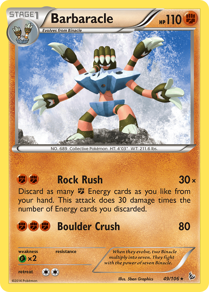 Barbaracle (49/106) [XY: Flashfire] Pokemon Single Pokémon  | Multizone: Comics And Games