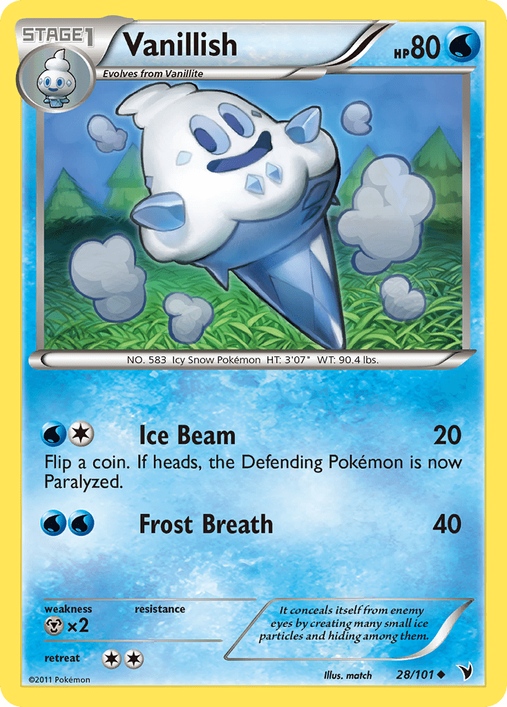 Vanillish (28/101) [Black & White: Noble Victories] Pokemon Single Pokémon  | Multizone: Comics And Games